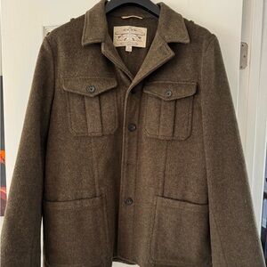 Banana Republic Olive Wool Military Jacket